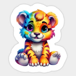 Rainbow Baby Tiger Sticker